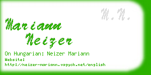 mariann neizer business card